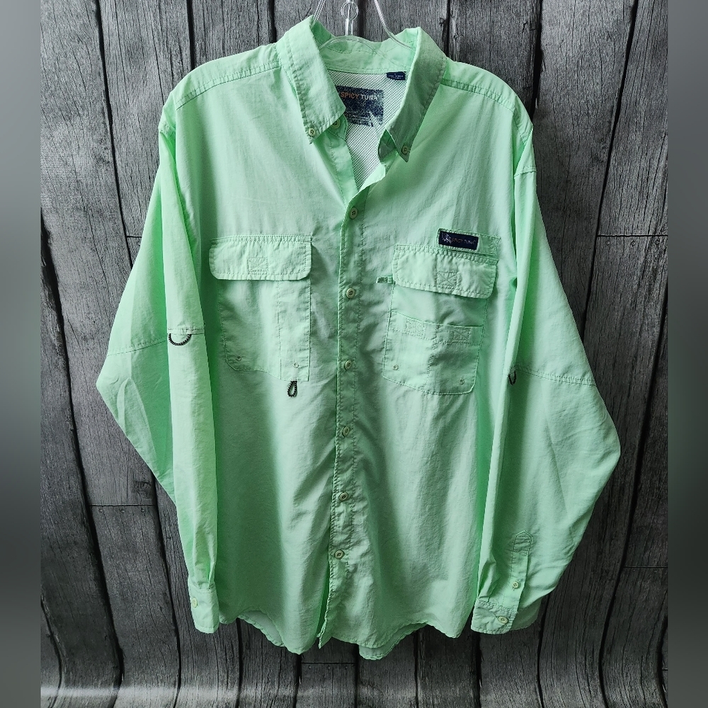 Spicy Tuna‎ Green Button Down Shirt